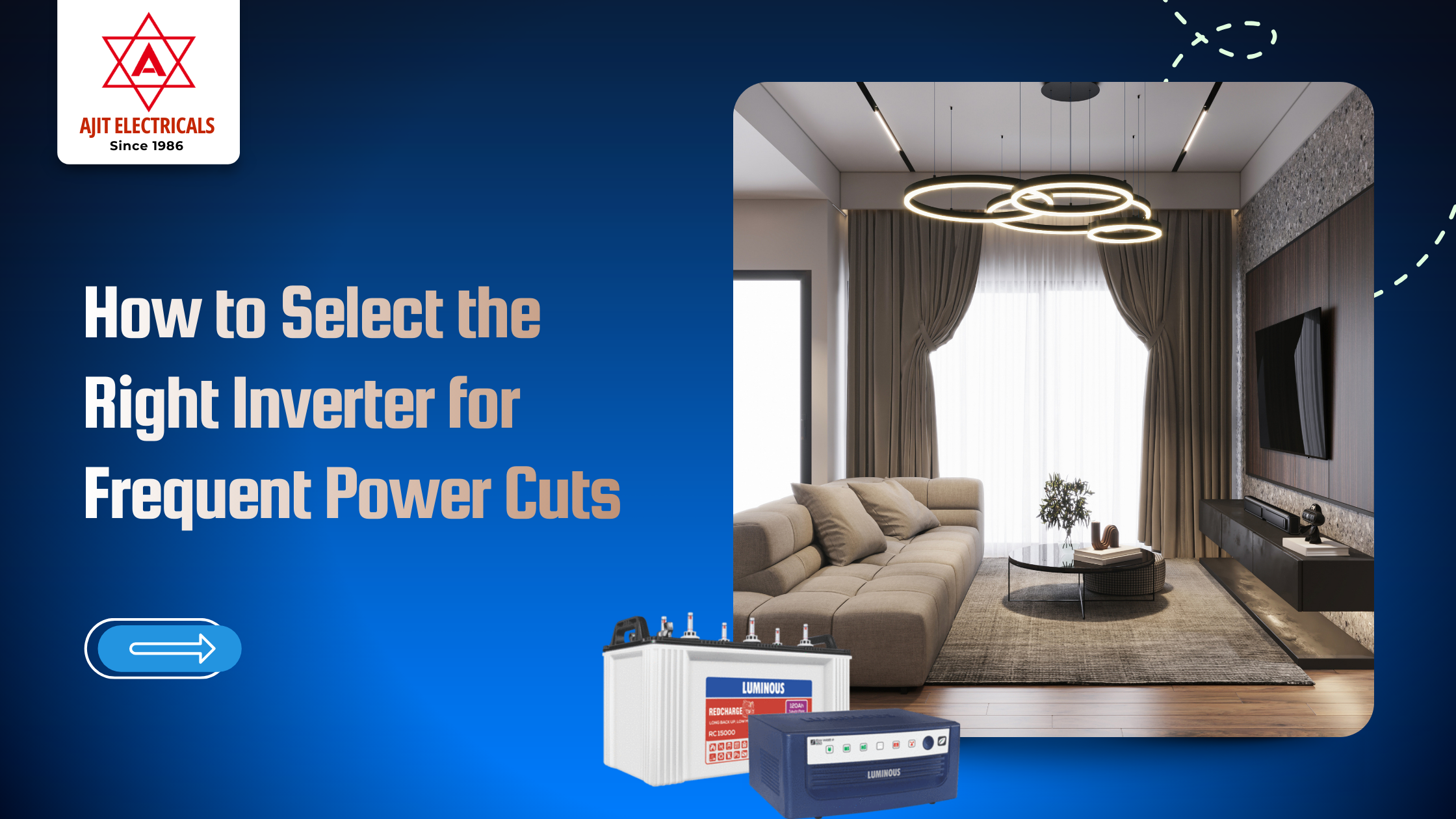 How to Select the Right Inverter for Frequent Power Cuts